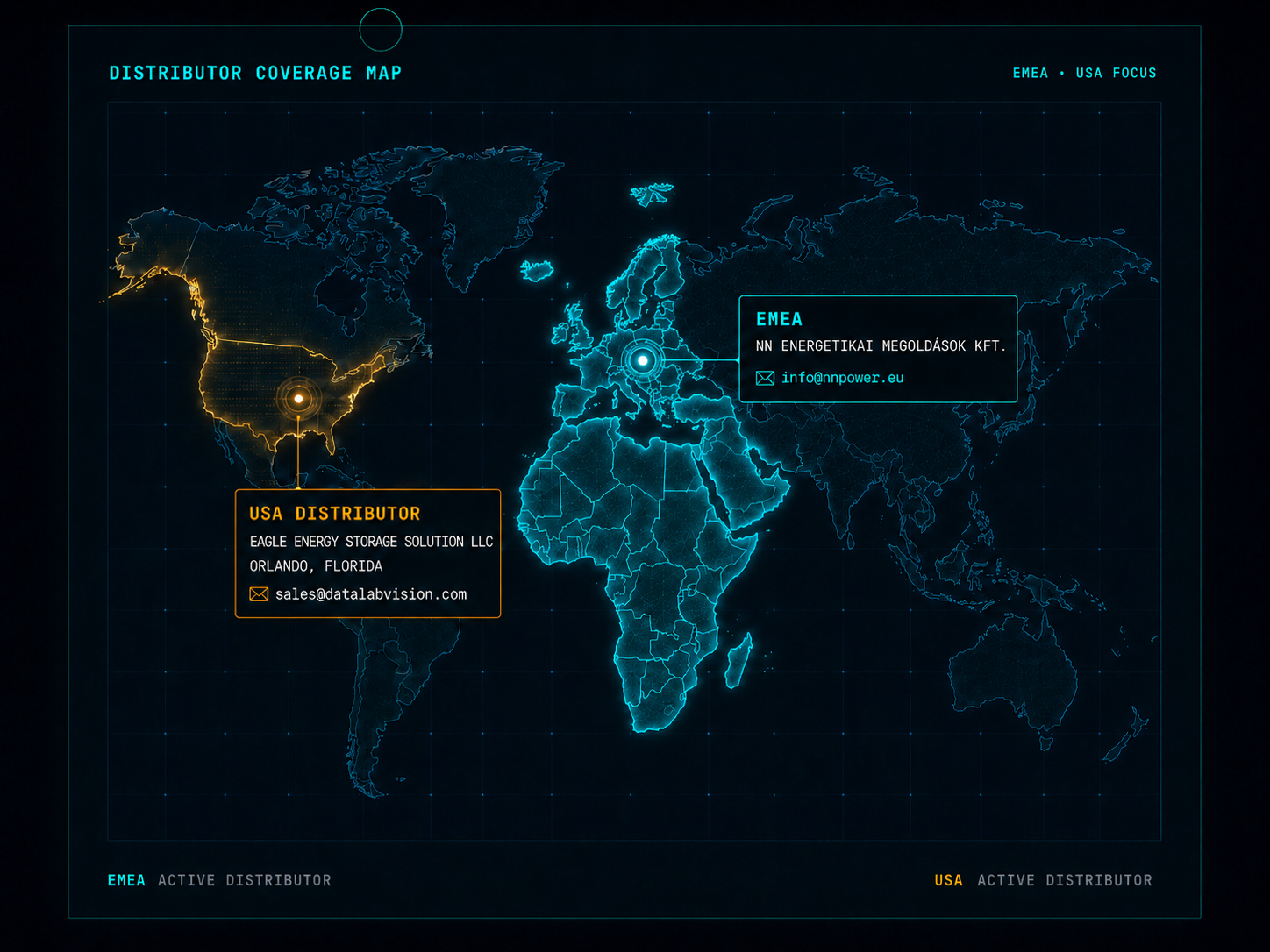 HelioNerva distributor coverage world map